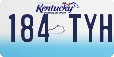 KY license plate 184TYH