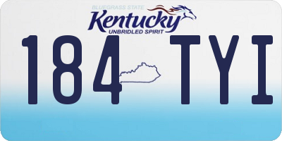 KY license plate 184TYI