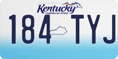 KY license plate 184TYJ