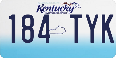 KY license plate 184TYK