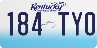 KY license plate 184TYO