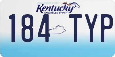 KY license plate 184TYP