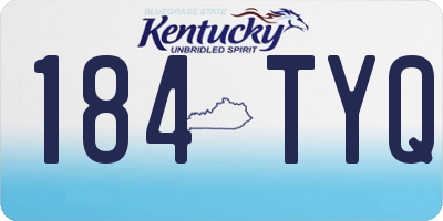 KY license plate 184TYQ