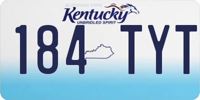 KY license plate 184TYT