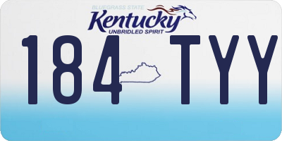 KY license plate 184TYY