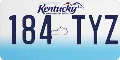 KY license plate 184TYZ