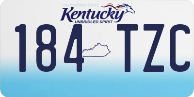 KY license plate 184TZC