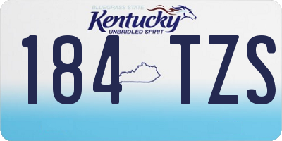KY license plate 184TZS