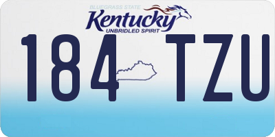KY license plate 184TZU