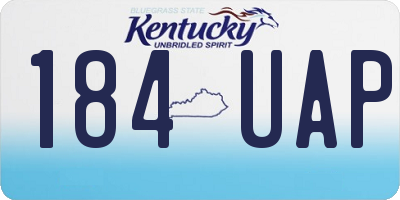 KY license plate 184UAP