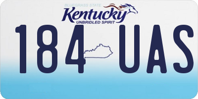 KY license plate 184UAS