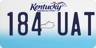KY license plate 184UAT