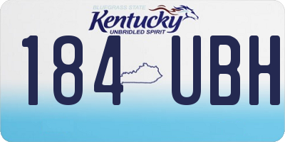 KY license plate 184UBH