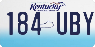 KY license plate 184UBY