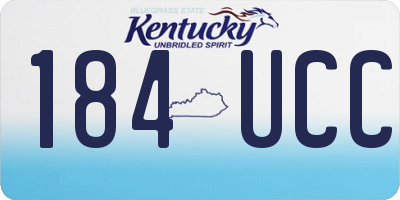 KY license plate 184UCC
