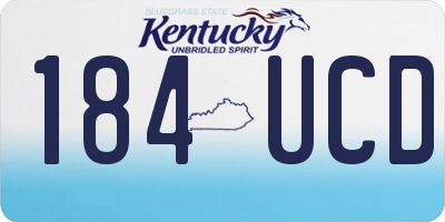 KY license plate 184UCD