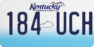 KY license plate 184UCH