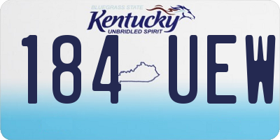 KY license plate 184UEW