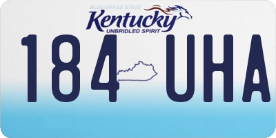 KY license plate 184UHA