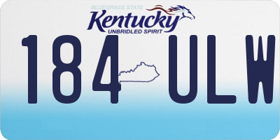 KY license plate 184ULW