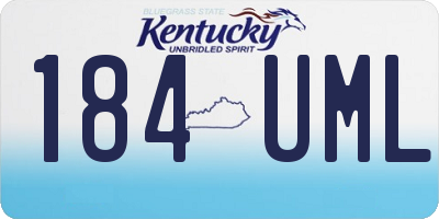 KY license plate 184UML