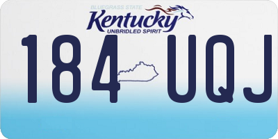 KY license plate 184UQJ