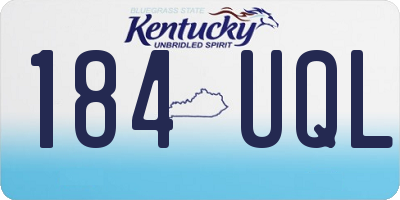 KY license plate 184UQL