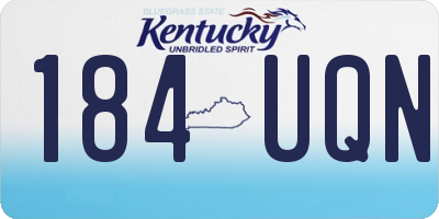 KY license plate 184UQN