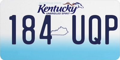 KY license plate 184UQP