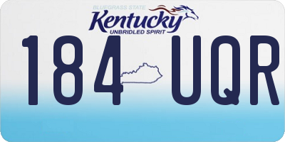 KY license plate 184UQR