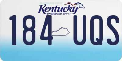 KY license plate 184UQS