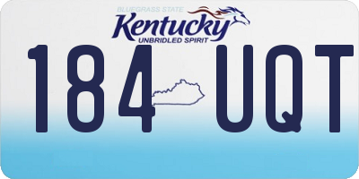 KY license plate 184UQT