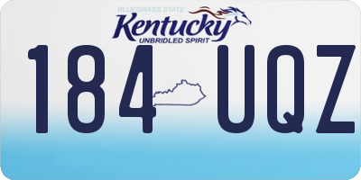KY license plate 184UQZ