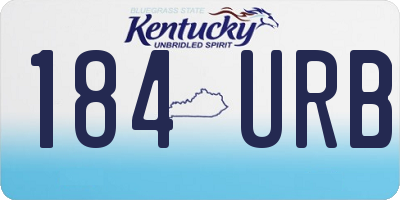 KY license plate 184URB