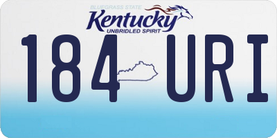 KY license plate 184URI