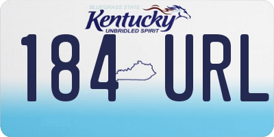 KY license plate 184URL