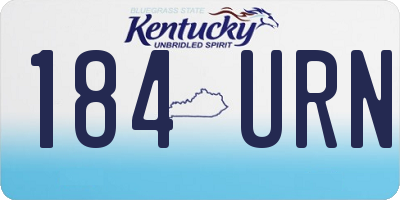 KY license plate 184URN