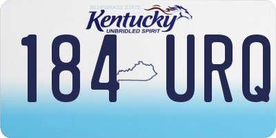 KY license plate 184URQ