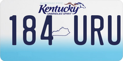 KY license plate 184URU