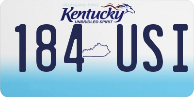 KY license plate 184USI