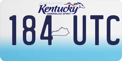 KY license plate 184UTC