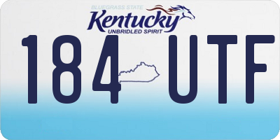 KY license plate 184UTF