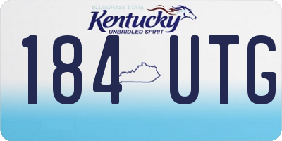 KY license plate 184UTG