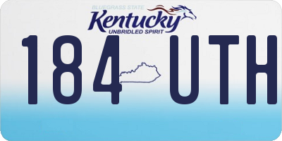 KY license plate 184UTH