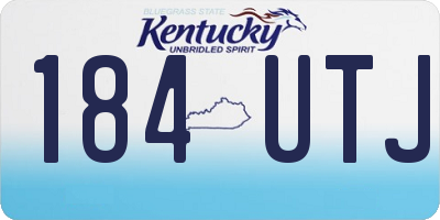 KY license plate 184UTJ