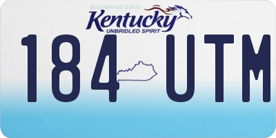 KY license plate 184UTM