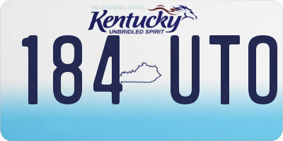 KY license plate 184UTO