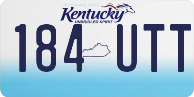 KY license plate 184UTT