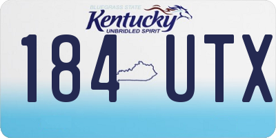 KY license plate 184UTX