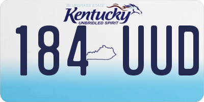 KY license plate 184UUD